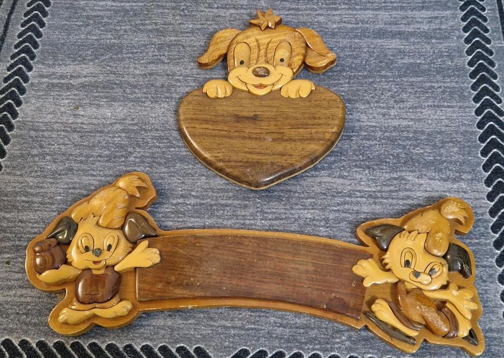 Houten Naambordje / Wanddecoratie - Handgemaakt Intarsia - H, Ophalen of Verzenden, Landmacht, Nederland