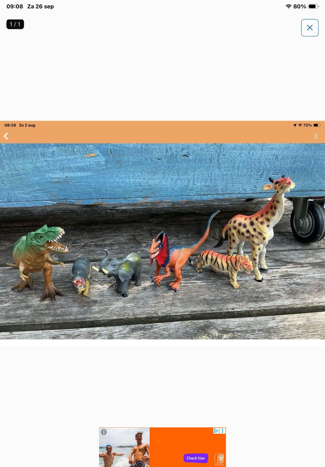 Dierenfiguren speelgoed: dinosaurussen, olifant, tijger, gir, Kinderen en Baby's, Ophalen of Verzenden, Gebruikt, Jongen of Meisje