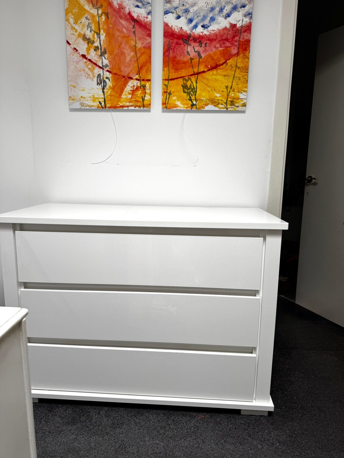 Commode (wit) met lades, Ophalen, 50 tot 70 cm, 90 tot 105 cm, 100 cm of meer