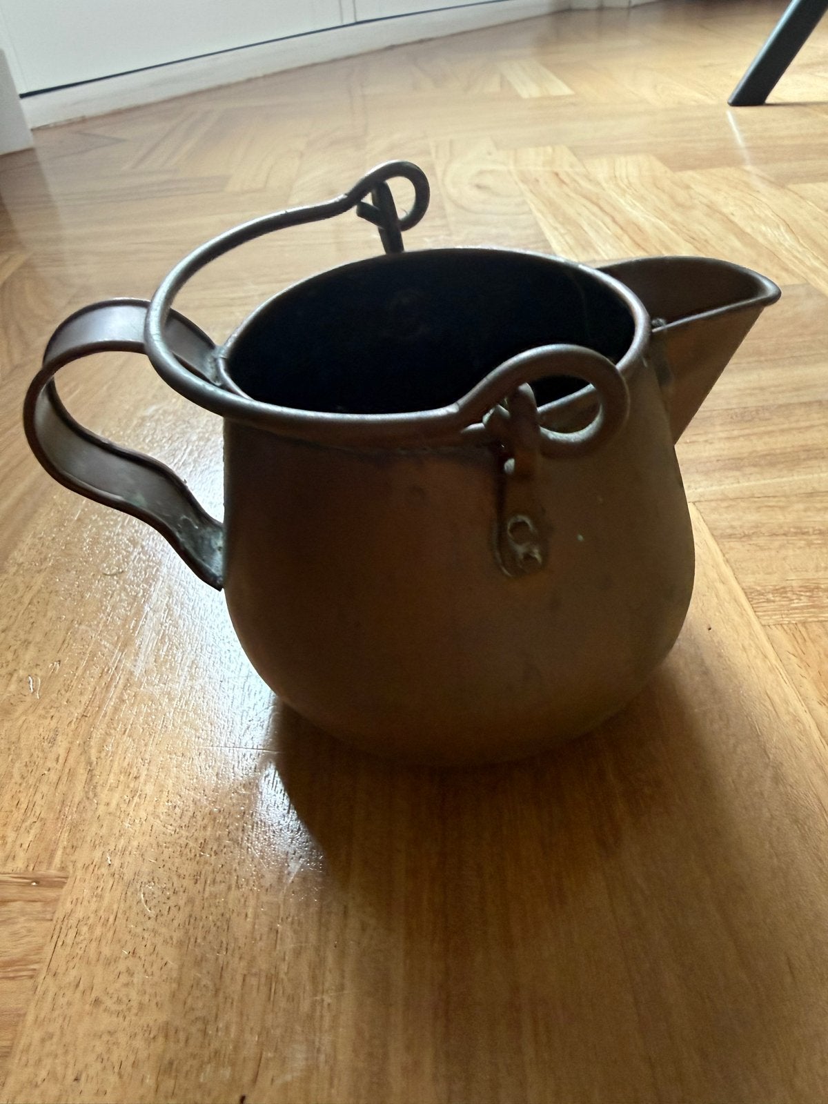 Antieke Koperen Waterketel met Handvat, Ophalen of Verzenden, Koper