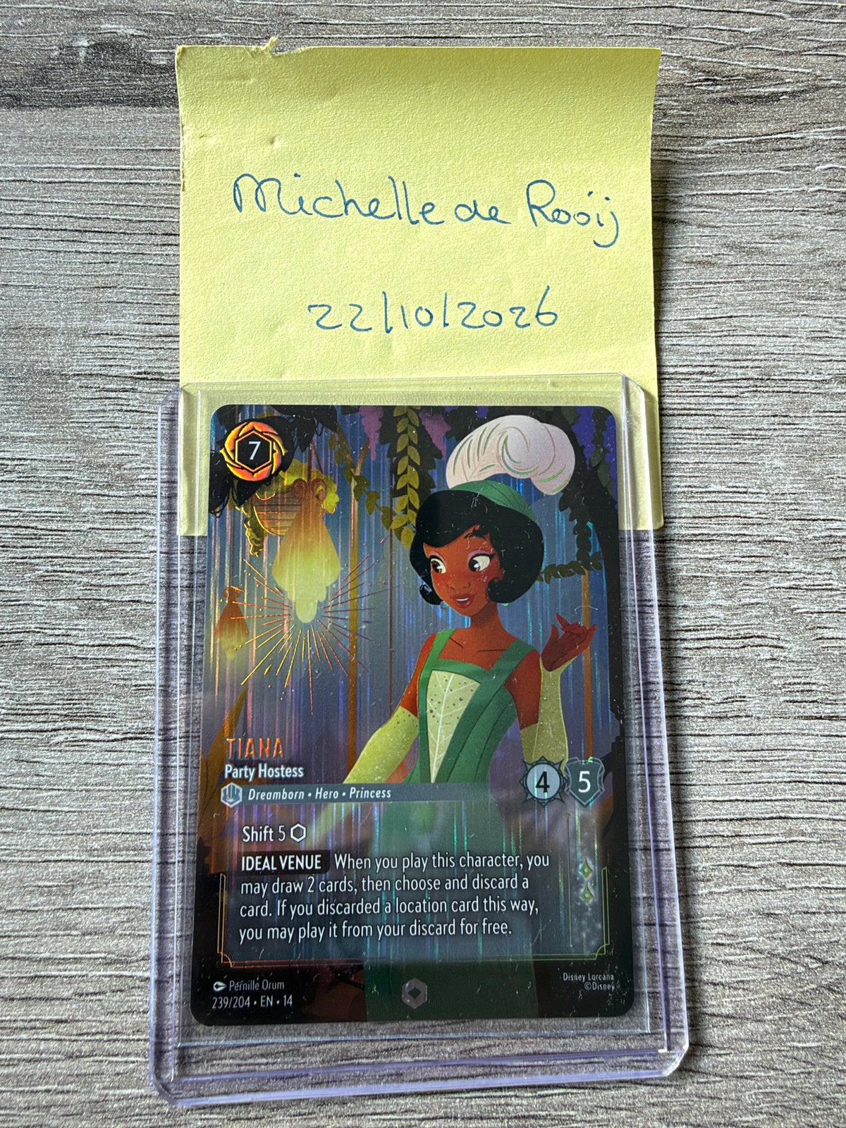 Lorcana Enchanted kaart Tiana - Party Hostess (V.2) 239/204, Ophalen of Verzenden, Nieuw, Losse kaart, Foil