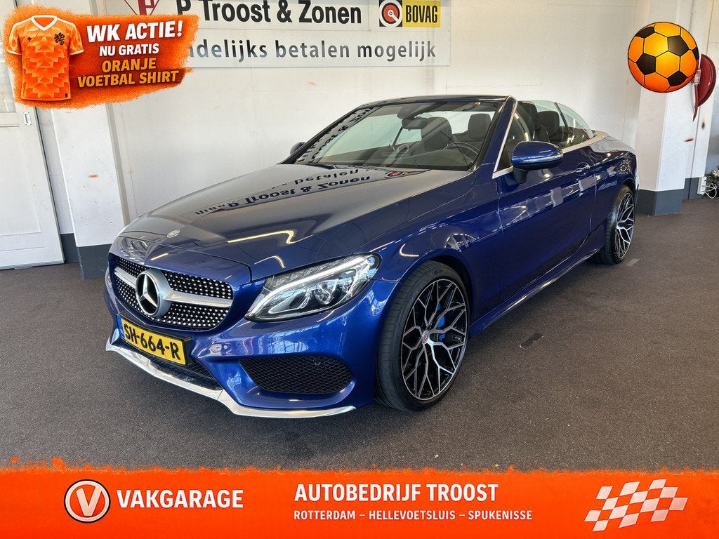 Mercedes-Benz C-Klasse Cabrio 300 AMG Line 245PK | Cruise co, Auto's, Mercedes-Benz, Automaat, 4 cilinders, Bedrijf, 93 €/maand