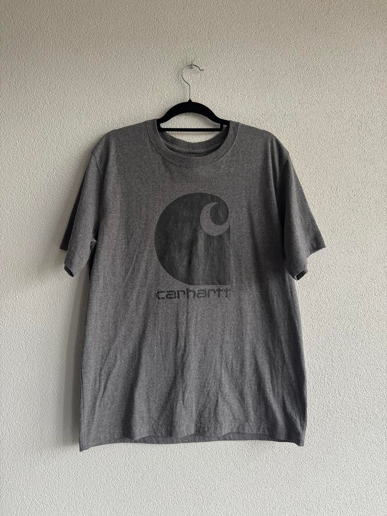 Carhartt grijs T-shirt relaxed fit met logo print, Carhartt, Maat 52/54 (L), Carhartt, Ophalen of Verzenden