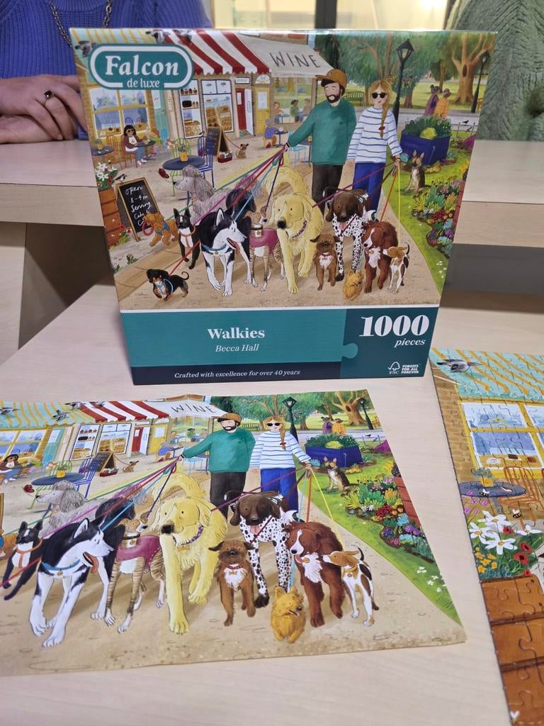 Falcon de Luxe Legpuzzel 'Walkies' - 1000 stukjes, Hobby en Vrije tijd, Denksport en Puzzels, Ophalen of Verzenden, 500 t/m 1500 stukjes