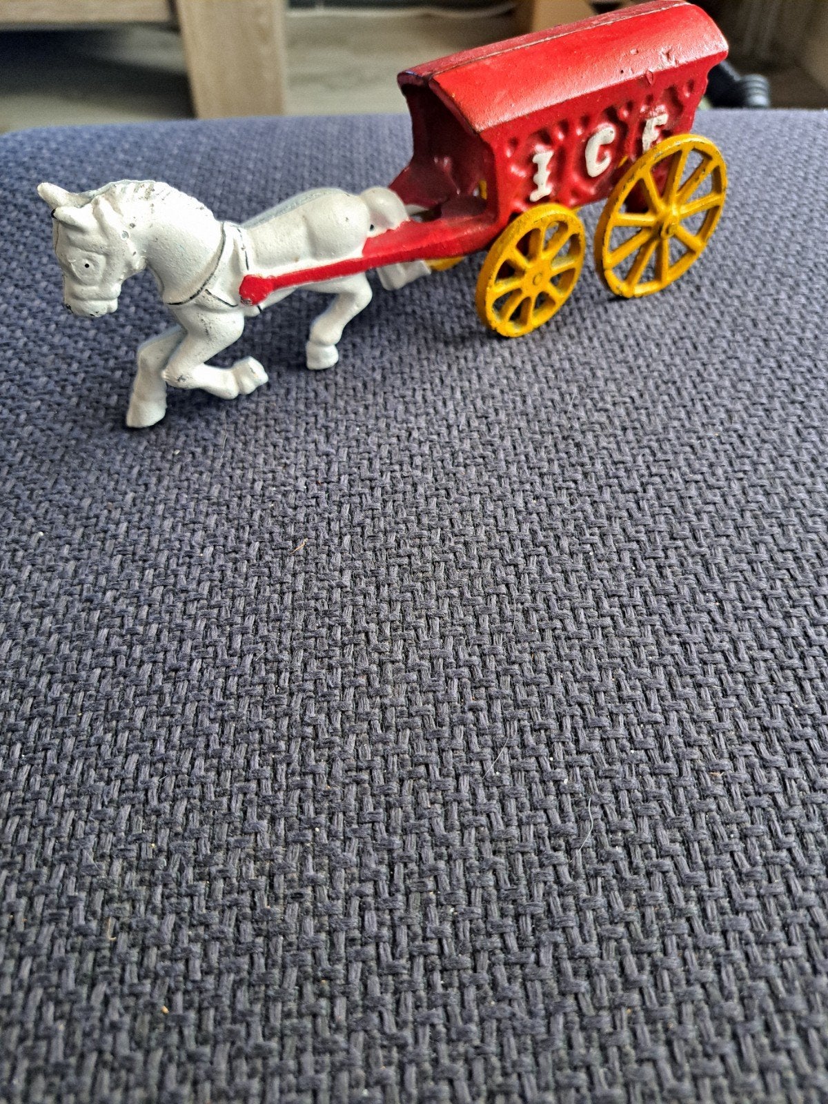 Gietijzeren speelgoed paard en wagen, Ophalen of Verzenden