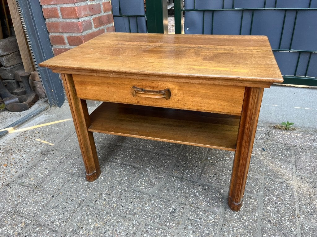 Deens teakhouten bijzettafeltje Vintage, Ophalen of Verzenden