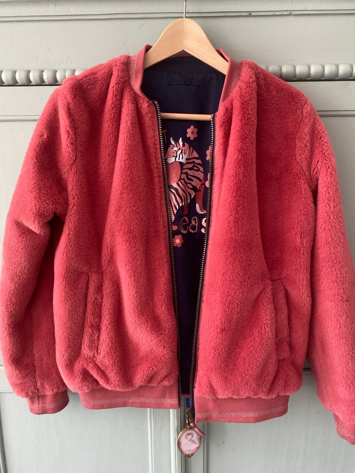 Omkeerbaar bomberjack blauw/roze maat 146, Ophalen of Verzenden, Nieuw, Meisje