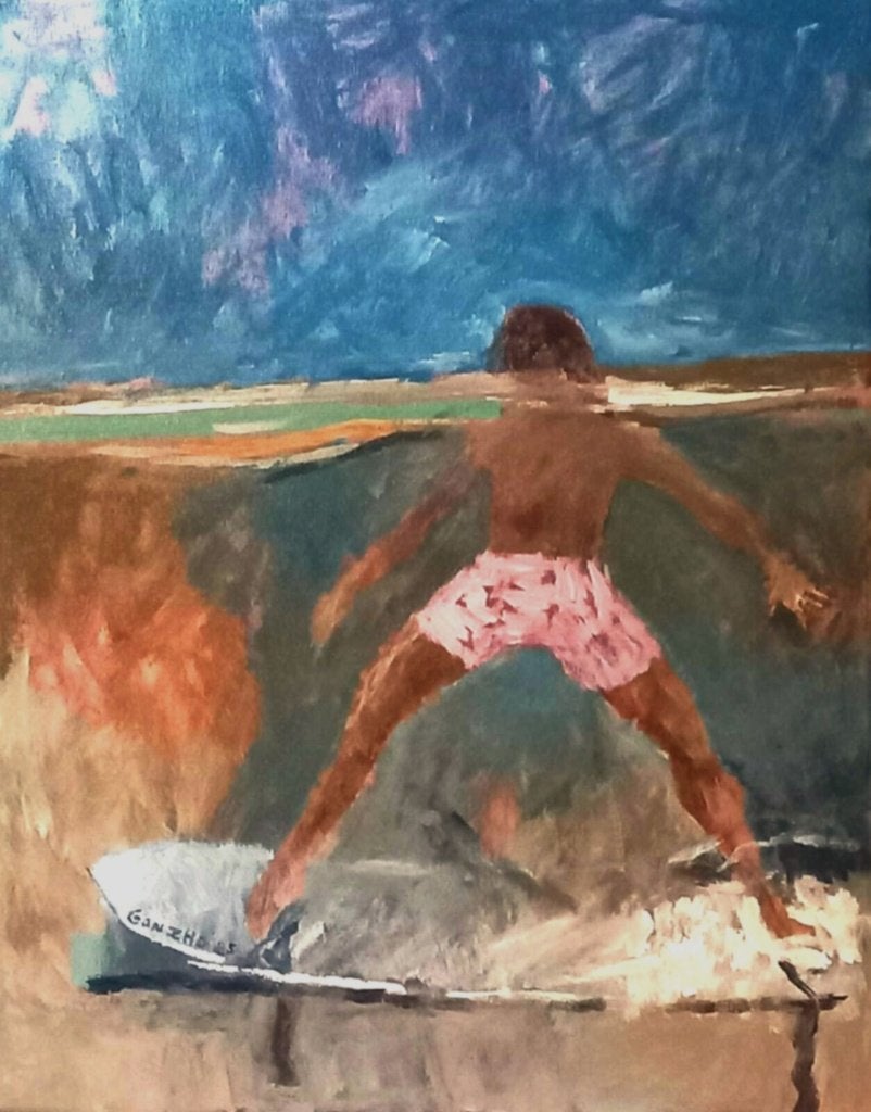 Francisco Gonzales Diez "Gonzho". 1954. De surfer, Ophalen of Verzenden, Origineel werk