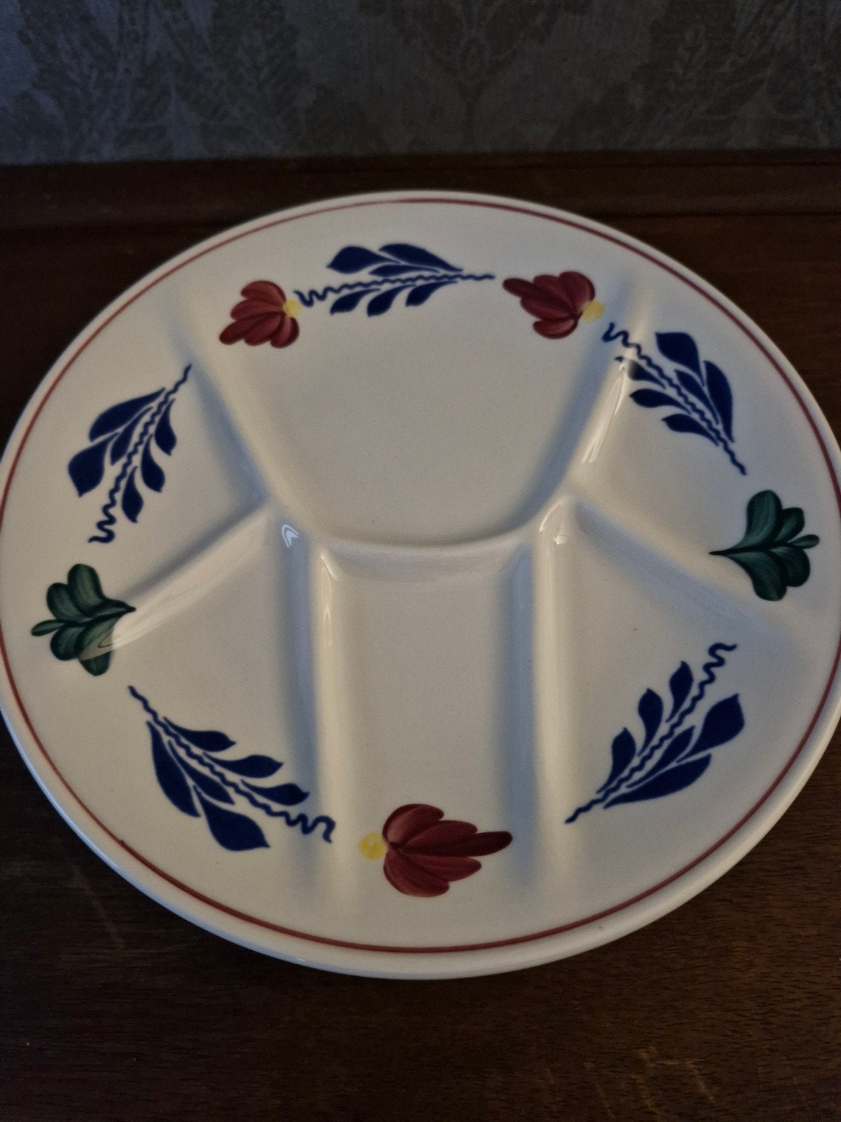Boerenbont Fondue-/Gourmetborden, Gebruikt, Keramiek, Landelijk/Boerenbont, Ophalen of Verzenden