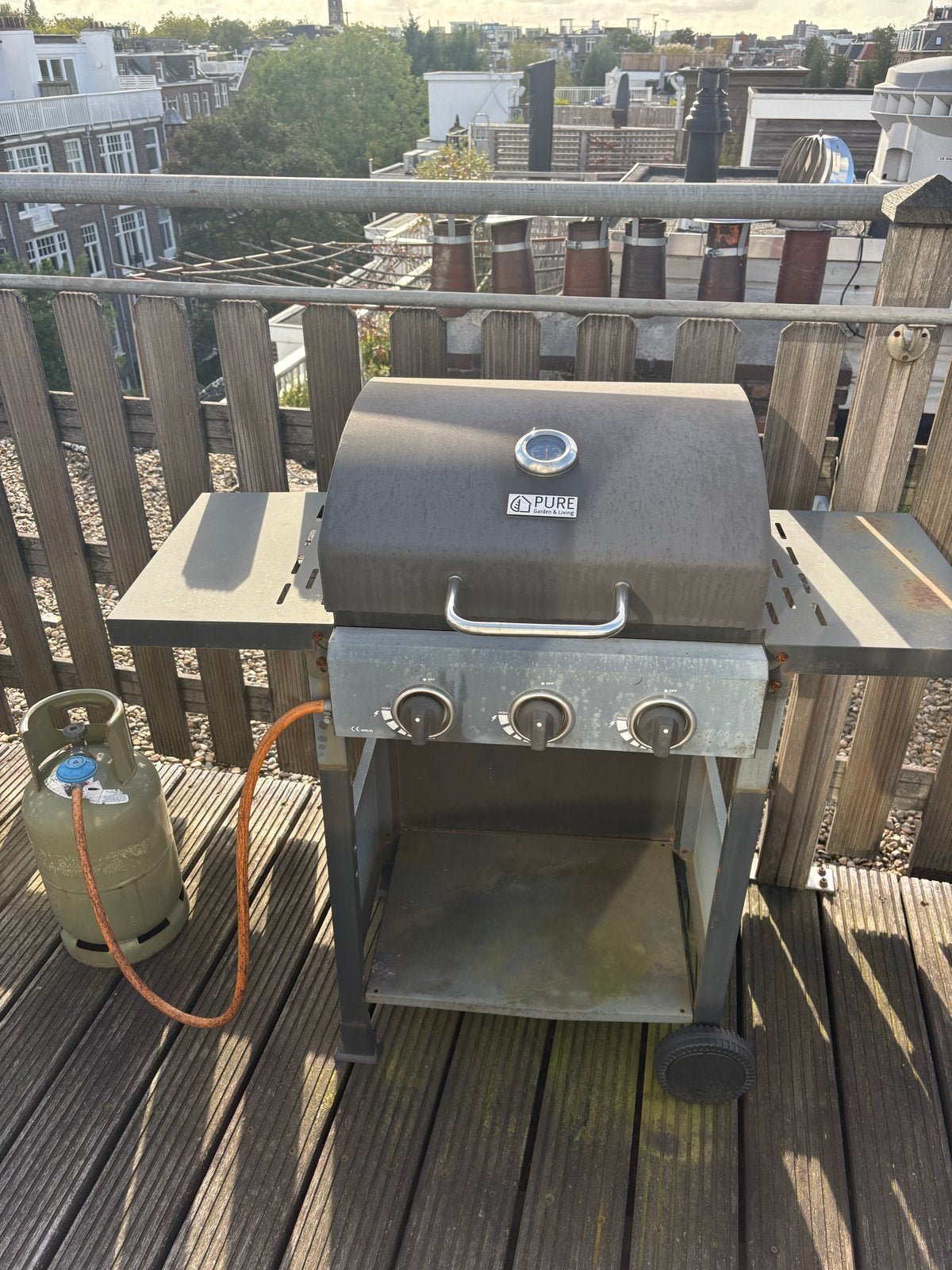 Pure Garden & Living Gasbarbecue met 3 branders, Ophalen, Gebruikt