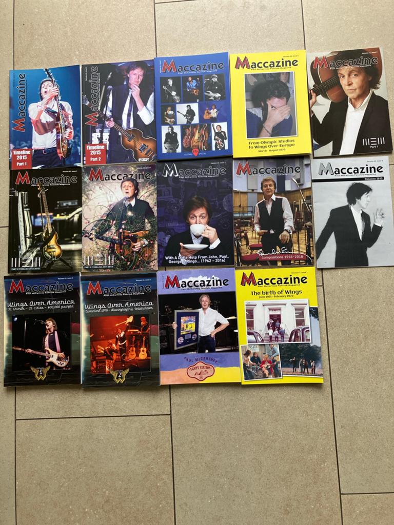 Maccazine Paul McCartney Fanclub Collectie (13 stuks), Ophalen of Verzenden, Zo goed als nieuw, Artiest