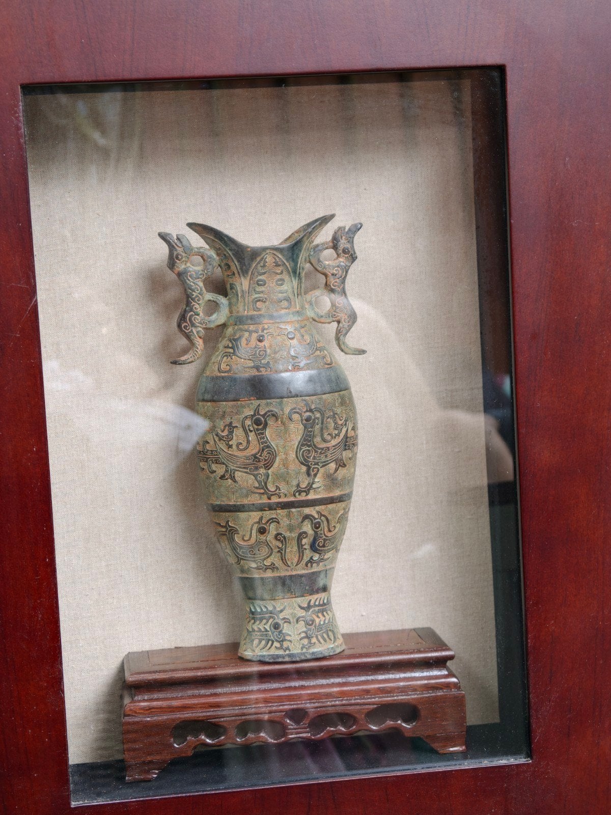 Bronzen Phoenix Vaas - Decoratieve Kunst, Antiek en Kunst, Ophalen