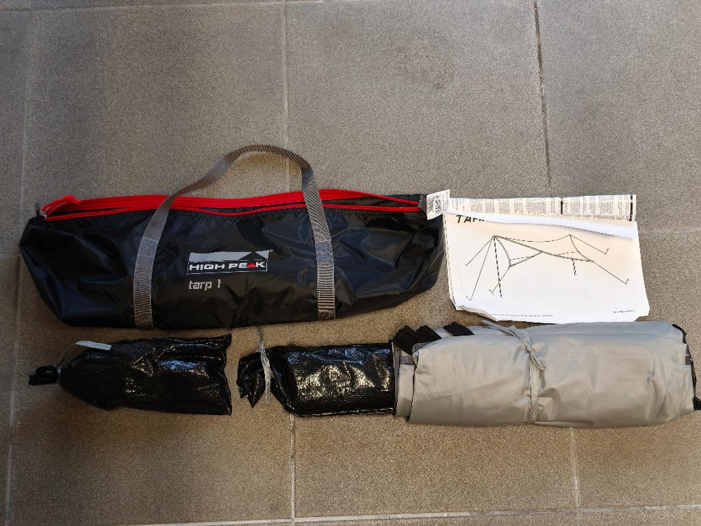 High Peak Tarp 300 x 300 cm grey, Ophalen of Verzenden, Zo goed als nieuw