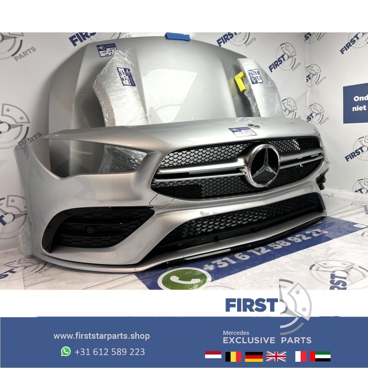 W118 C118 CLA 35 AMG VOORKOP ZILVER GRIJS origineel Mercedes, Gebruikt, -, Voor, Ophalen of Verzenden