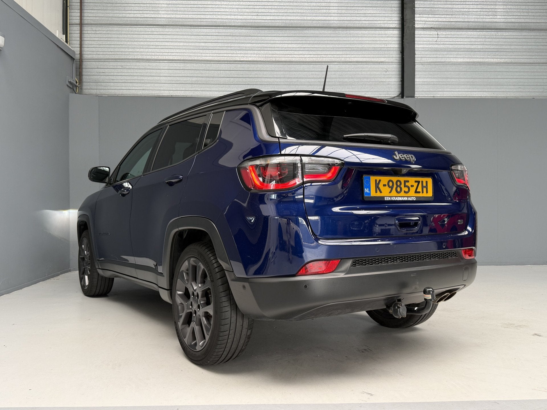 Jeep Compass 1.3T S OrgNL-NAP|Leder|Trekhaak|Automaat, Auto's, Jeep, 4 cilinders, Blauw, 600 kg, 1405 kg