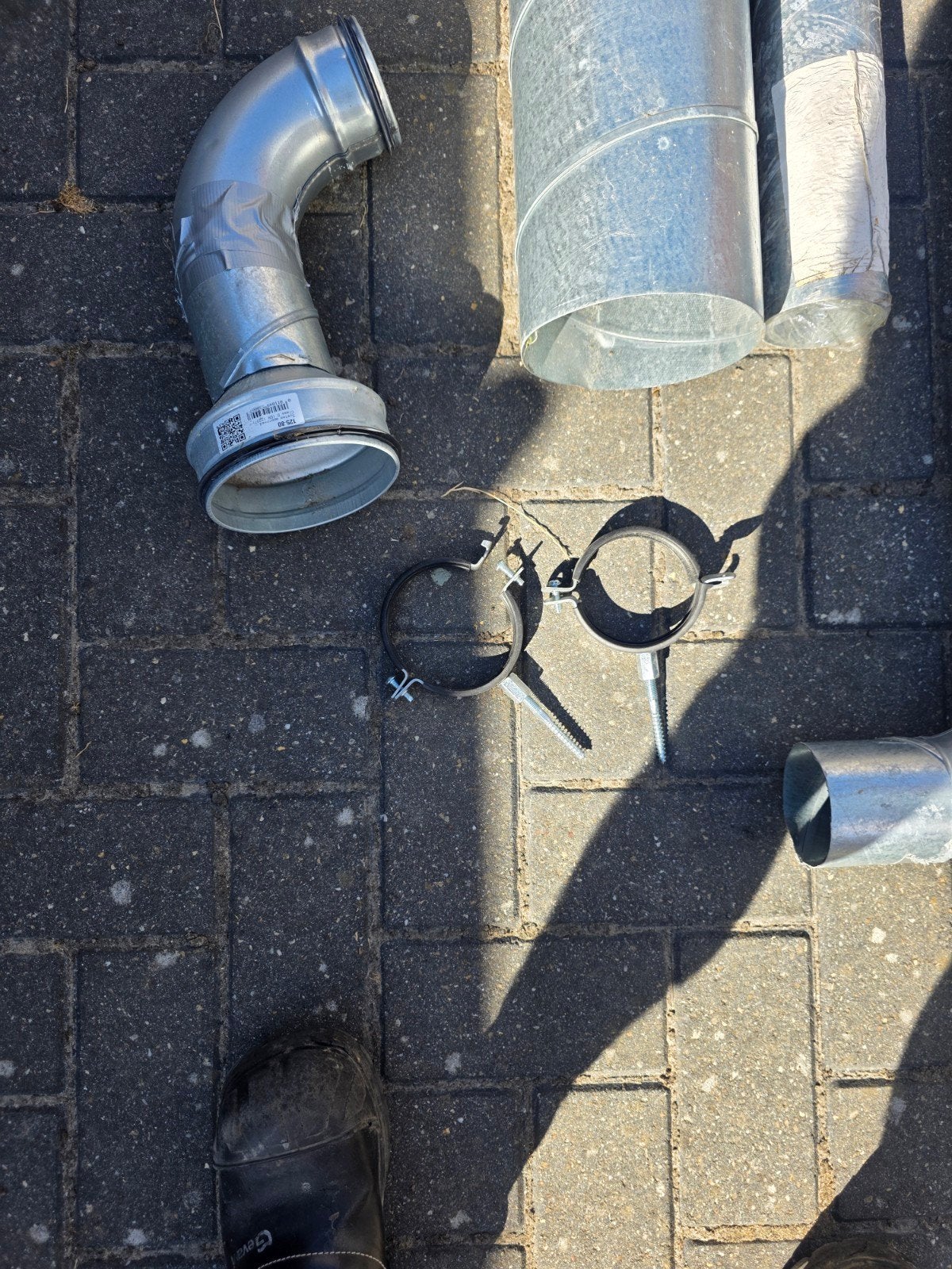 Metalen ventilatiebuizen en klemmen, Ophalen, Gebruikt, Ventilator