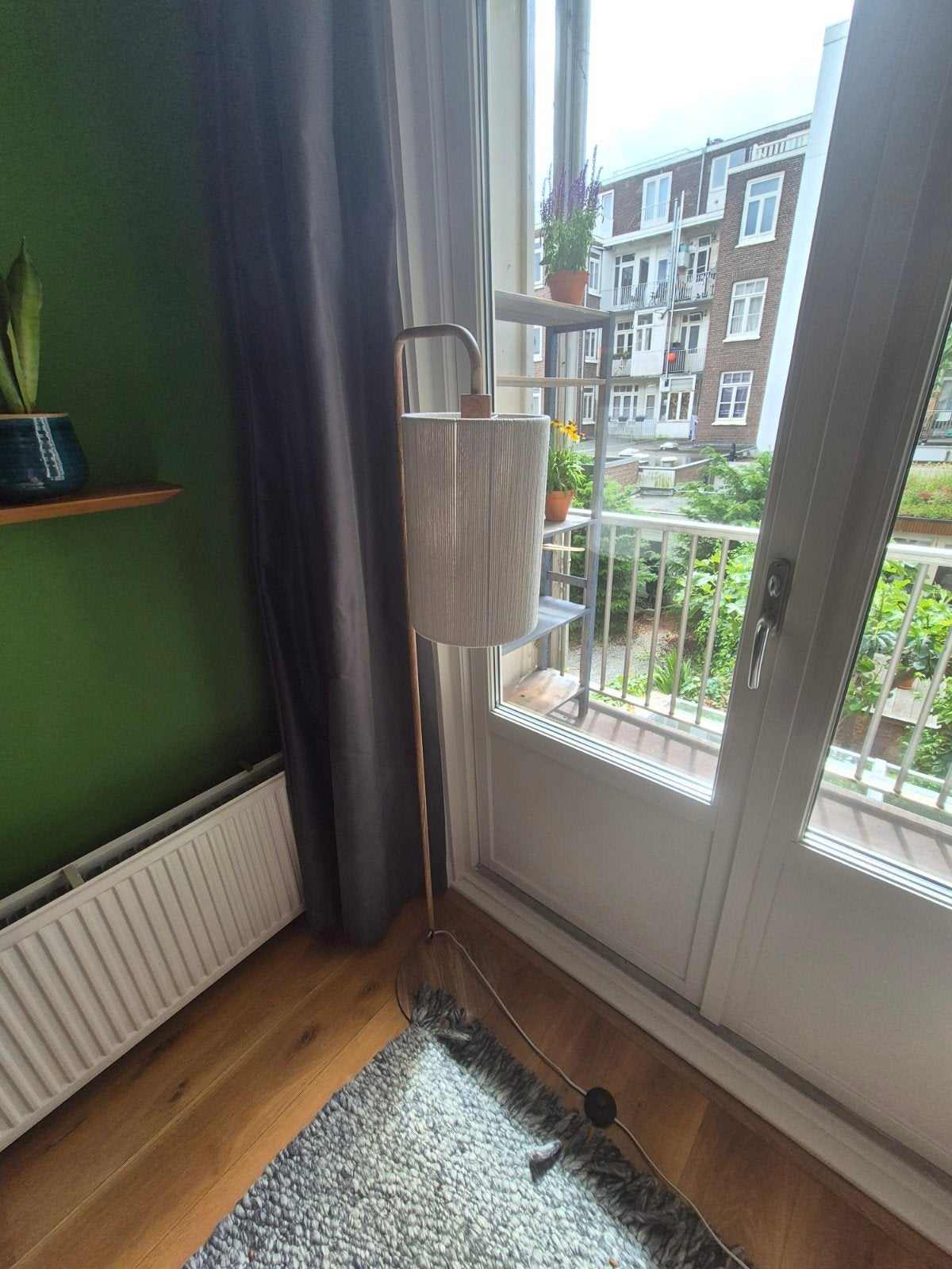Light & Living Vloerlamp met stoffen kap, 155 cm hoog, Huis en Inrichting, Lampen | Vloerlampen, Ophalen, Modern, Scandinavisch