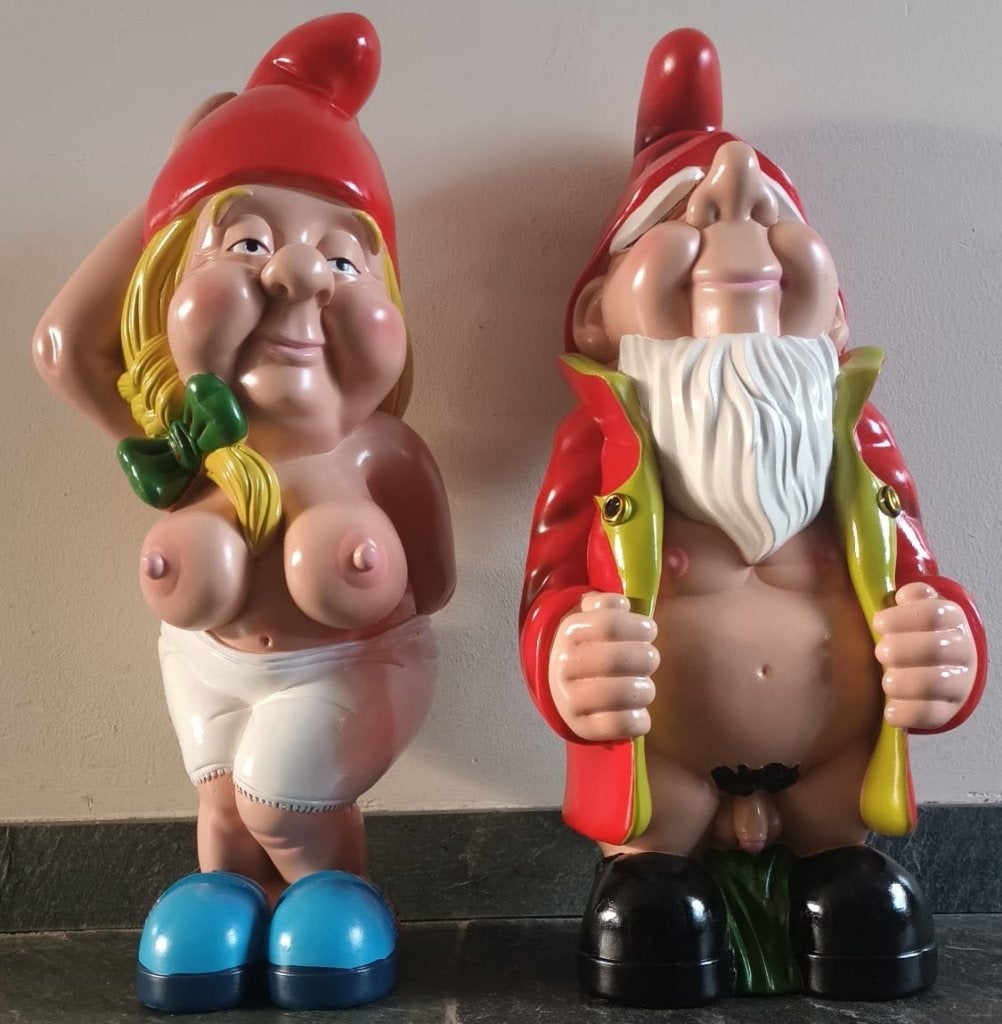 Nieuwe Kabouter Man en Vrouw  Hoogte ca.43 cm, Huis en Inrichting, Woonaccessoires | Overige, Ophalen, Nieuw, Kunststof