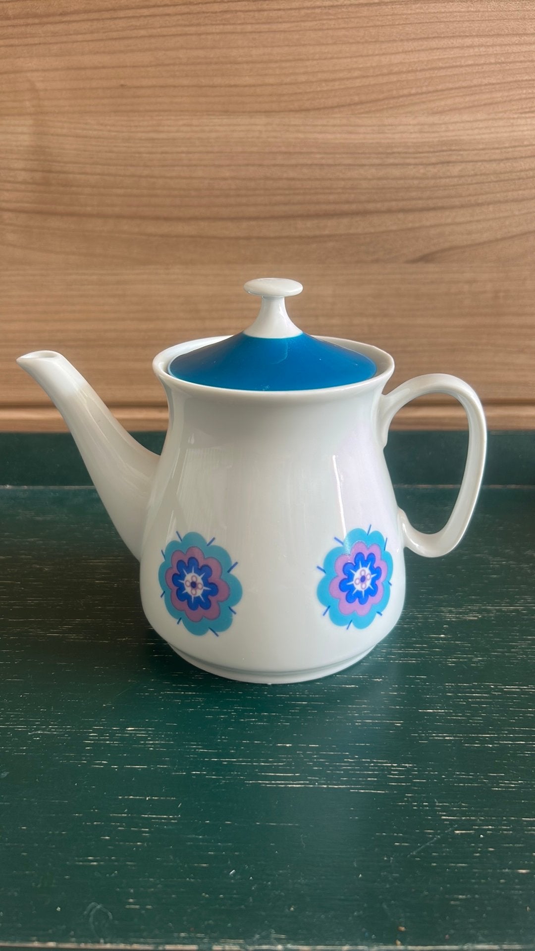Vintage Bavaria Germany theepot, Pinwheel Tulip dessin, Ophalen of Verzenden, Zo goed als nieuw, Porselein, Overige typen