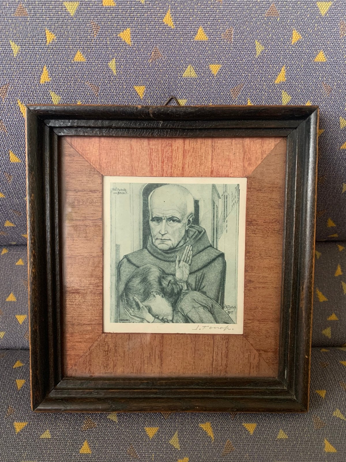 Antieke print Jan Toorop hand(!) gesigneerd, Ophalen of Verzenden