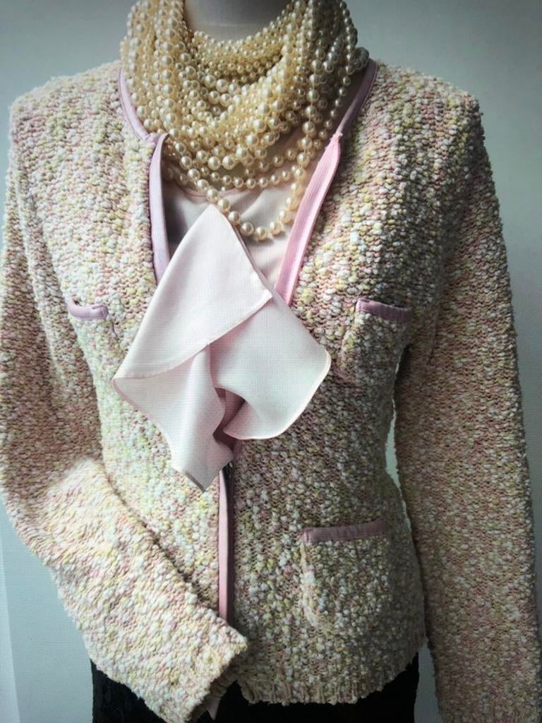 Als Nieuw un deux trois, vest jasje roze beige 40 42 l xl, Verzenden, Zo goed als nieuw, Maat 42/44 (L), Roze