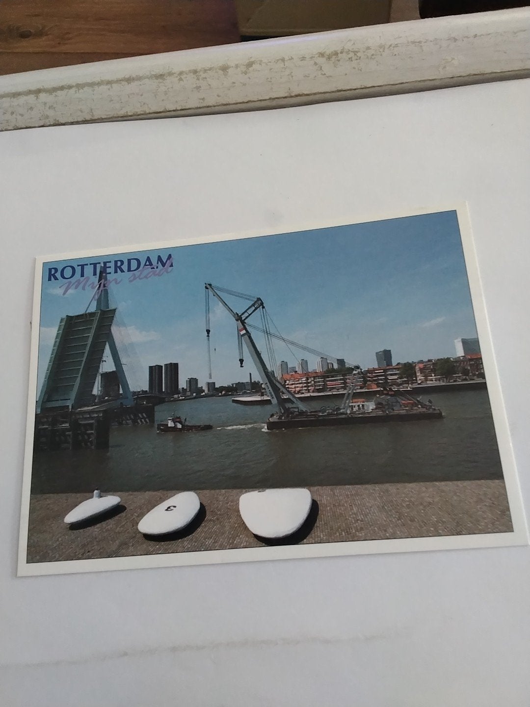 Ansichtkaart Rotterdam Mijn Stad - Hefbrug en Kraan, Ophalen of Verzenden