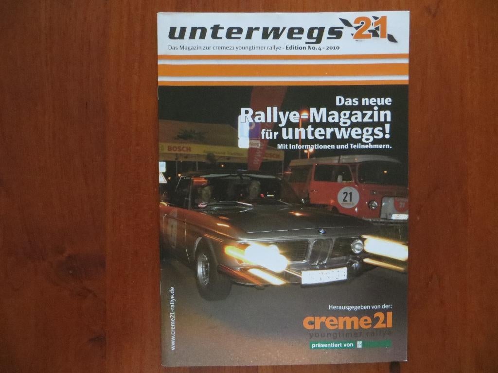 Unterwegs 4 2010 Informatie over Creme 21 Youngtimer Rallye, Boeken, Ophalen of Verzenden, Nieuw, Algemeen
