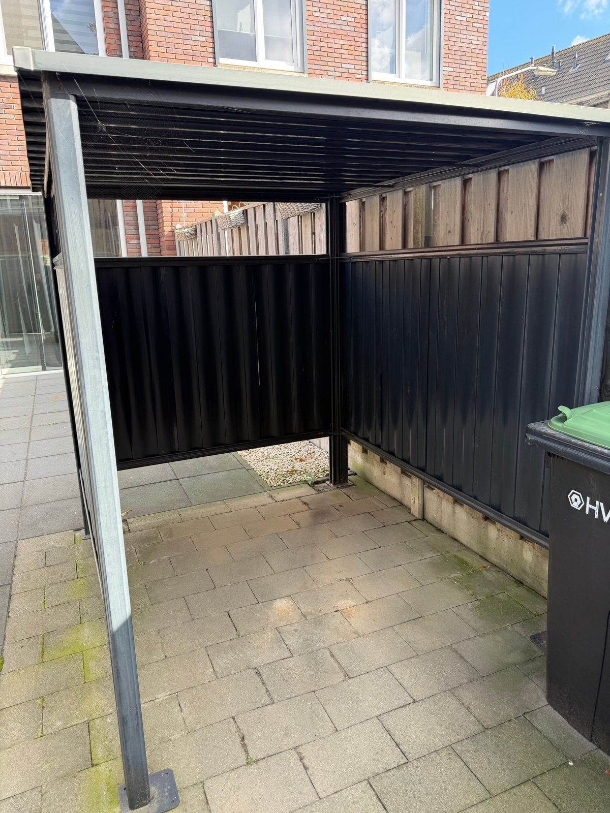 Metalen fietsenstalling / rookruimte, Ophalen of Verzenden, Gebruikt, Metaal, Fietsenberging