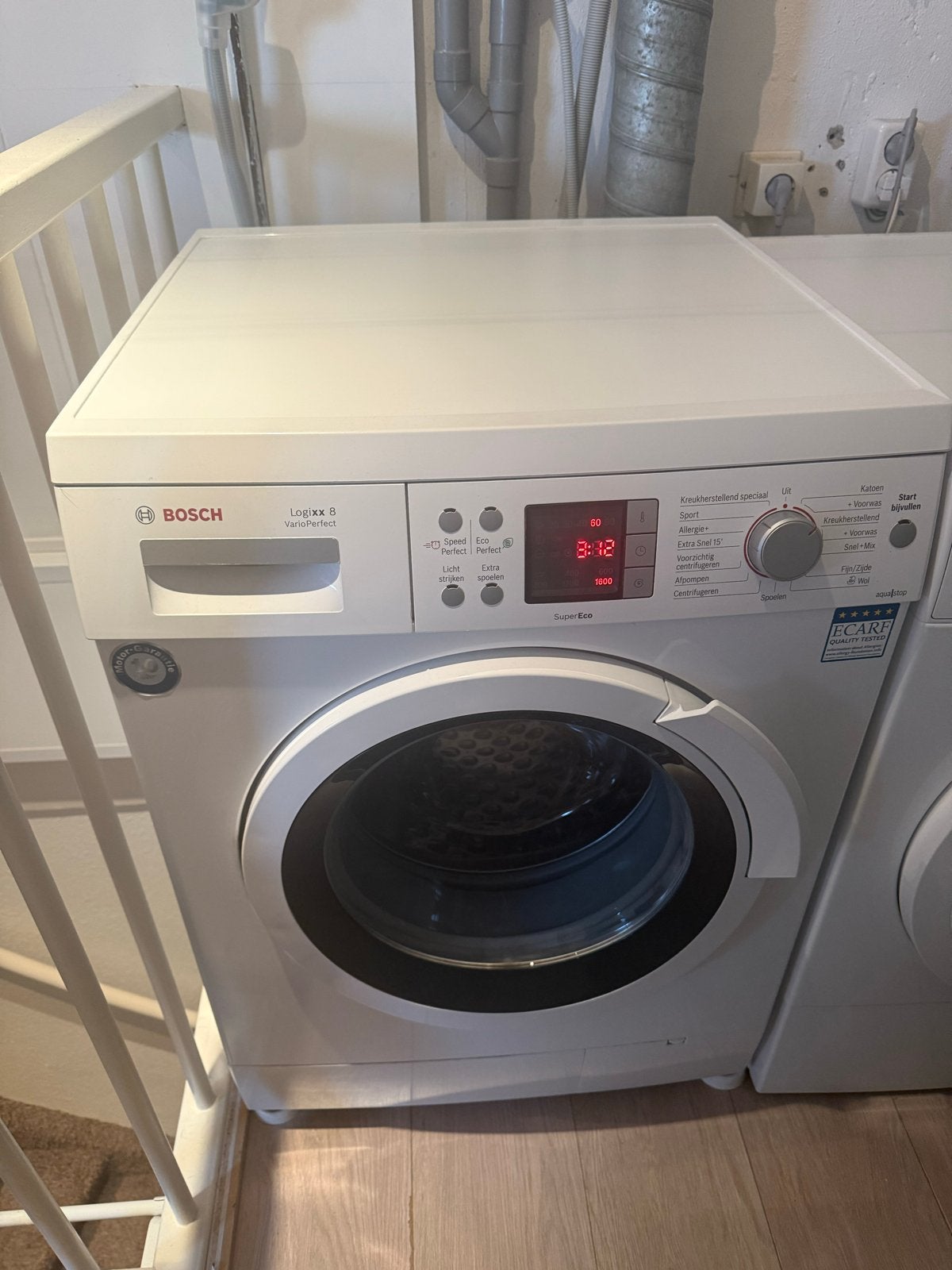 Perfect werkende Bosch Logixx 8 wasmachine, Ophalen, Gebruikt, 8 tot 10 kg, 1600 toeren of meer