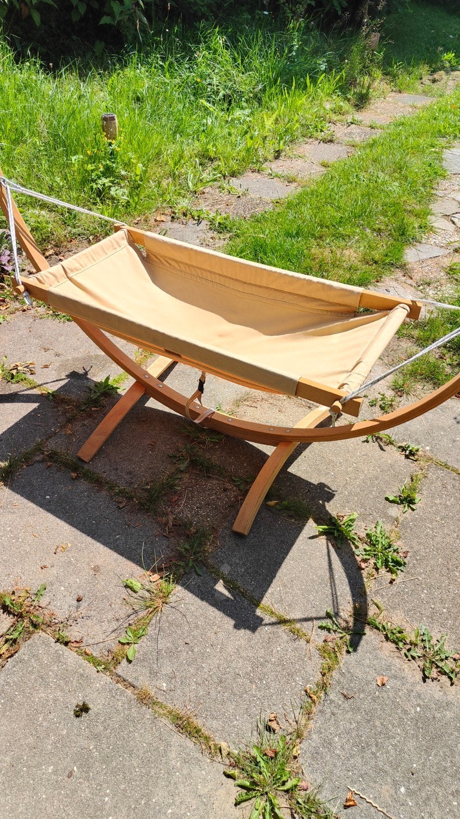 Mooie baby/dreumes hangmat - Zo goed als nieuw, Ophalen, Beige, 190 cm of minder, Zo goed als nieuw