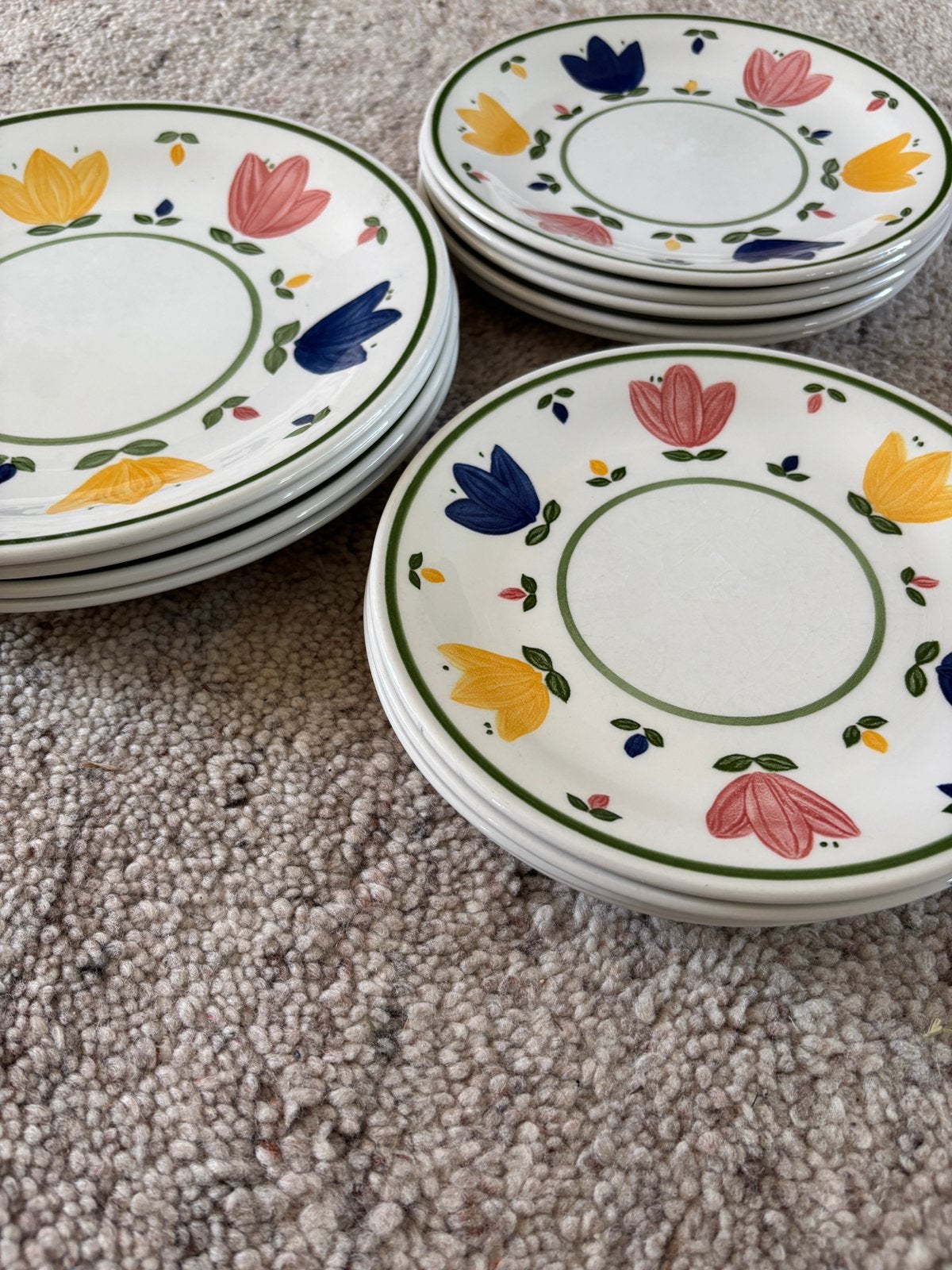 Johnson Brothers handgeschilderde borden “tulp”, Ophalen, Gebruikt, Overige merken, Vintage