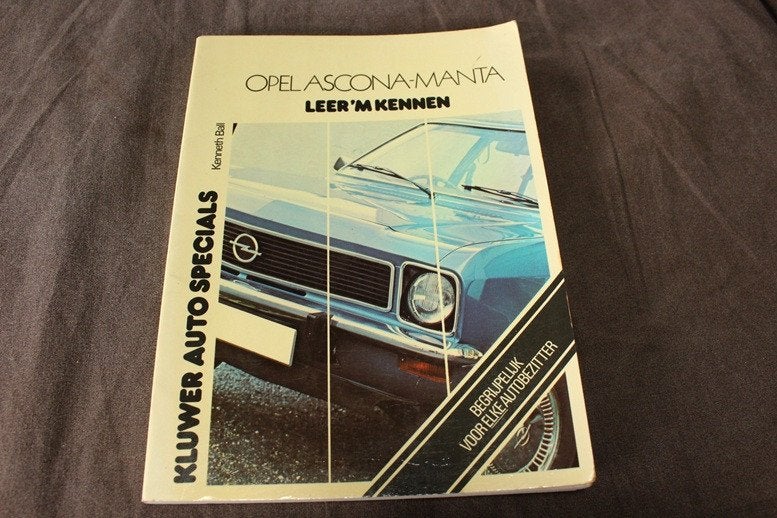Opel Ascona Manta t/m 1975 leer 'm kennen kluwer uitgave, Auto diversen, Ophalen of Verzenden