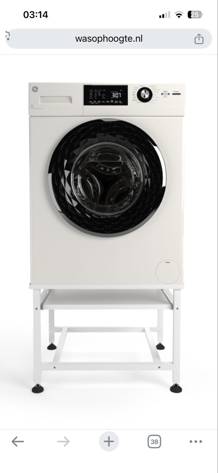 Wasophoogte wasmachine verhoger – Ecoslim met Plateau – Wit, Ophalen, Zo goed als nieuw