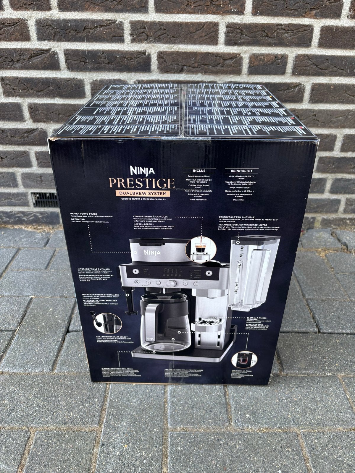 Ninja Prestige DualBrew Systeem Koffie- en Espressomachine, Witgoed en Apparatuur, Koffiezetapparaten, 10 kopjes of meer, Nieuw
