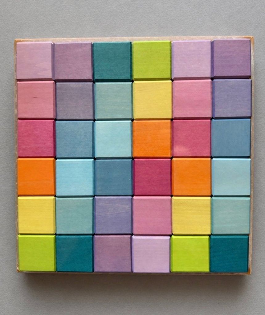 Grimms pastel mozaïek - 36 houten blokken, Ophalen, Nieuw, Overige typen