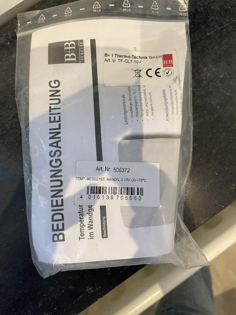 B + B Thermo-Technik TF-GLT-10V Temperatuurmeetsysteem, Hobby en Vrije tijd, Elektronica-componenten, Ophalen of Verzenden, Nieuw