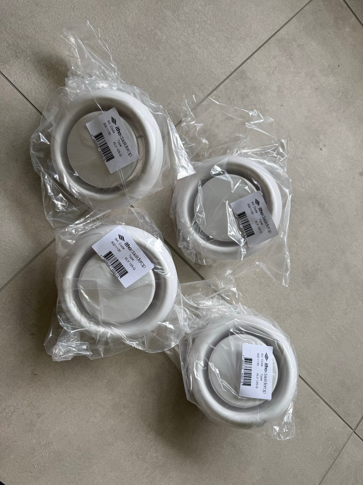 Nieuwe Itho Daalderop KLV 125-G Ventilatie Afzuigventielen (, Ophalen, Nieuw, Afzuiger