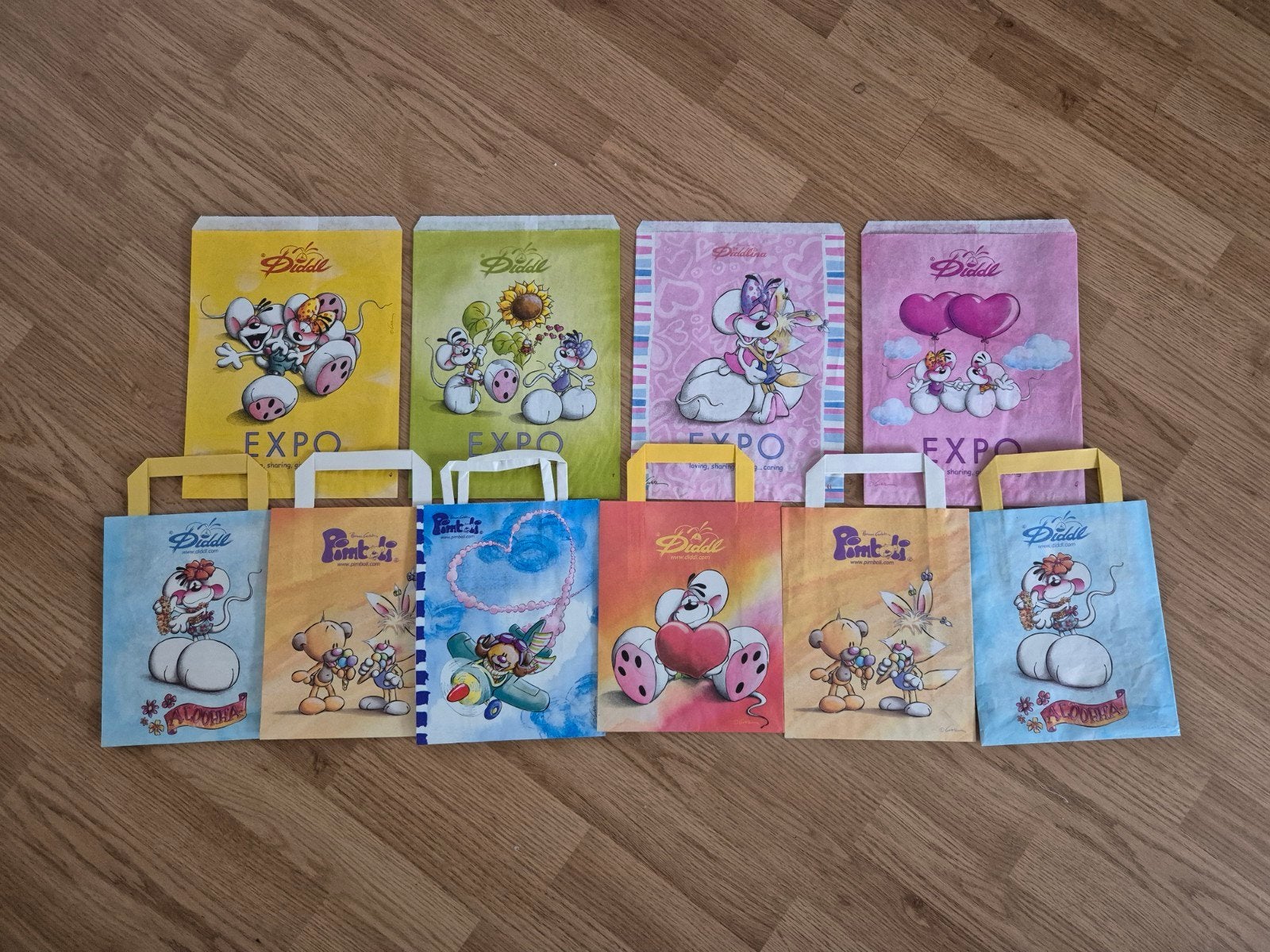 Diddl • Zakjes • Tasjes • 10 stuks, Ophalen of Verzenden, Diddl, Zo goed als nieuw, Papier, Kaart of Schrift