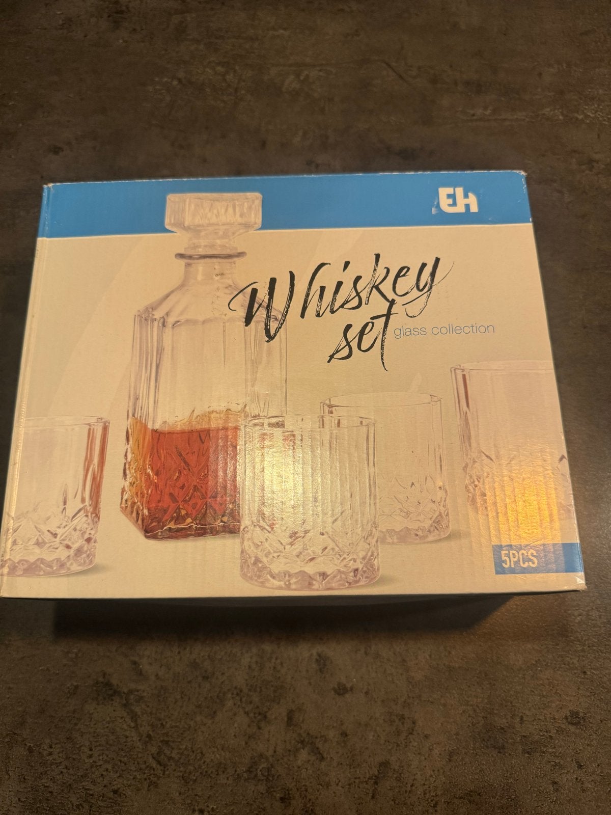 Whiskey set - karaf met 4 glazen, Nieuw, Ophalen of Verzenden, Overige merken, Glas