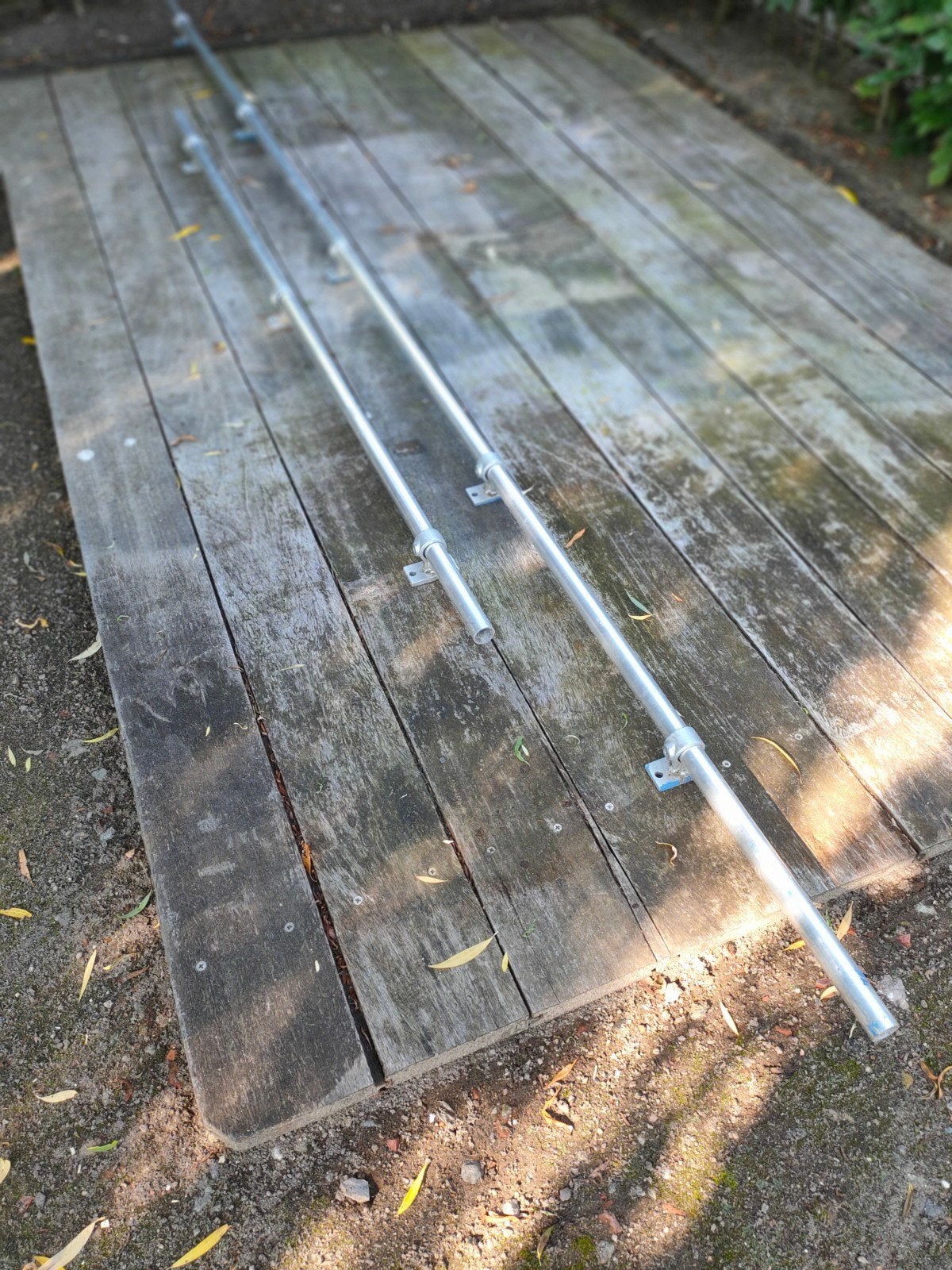 Aluminium trap leuning, Ophalen, Mast