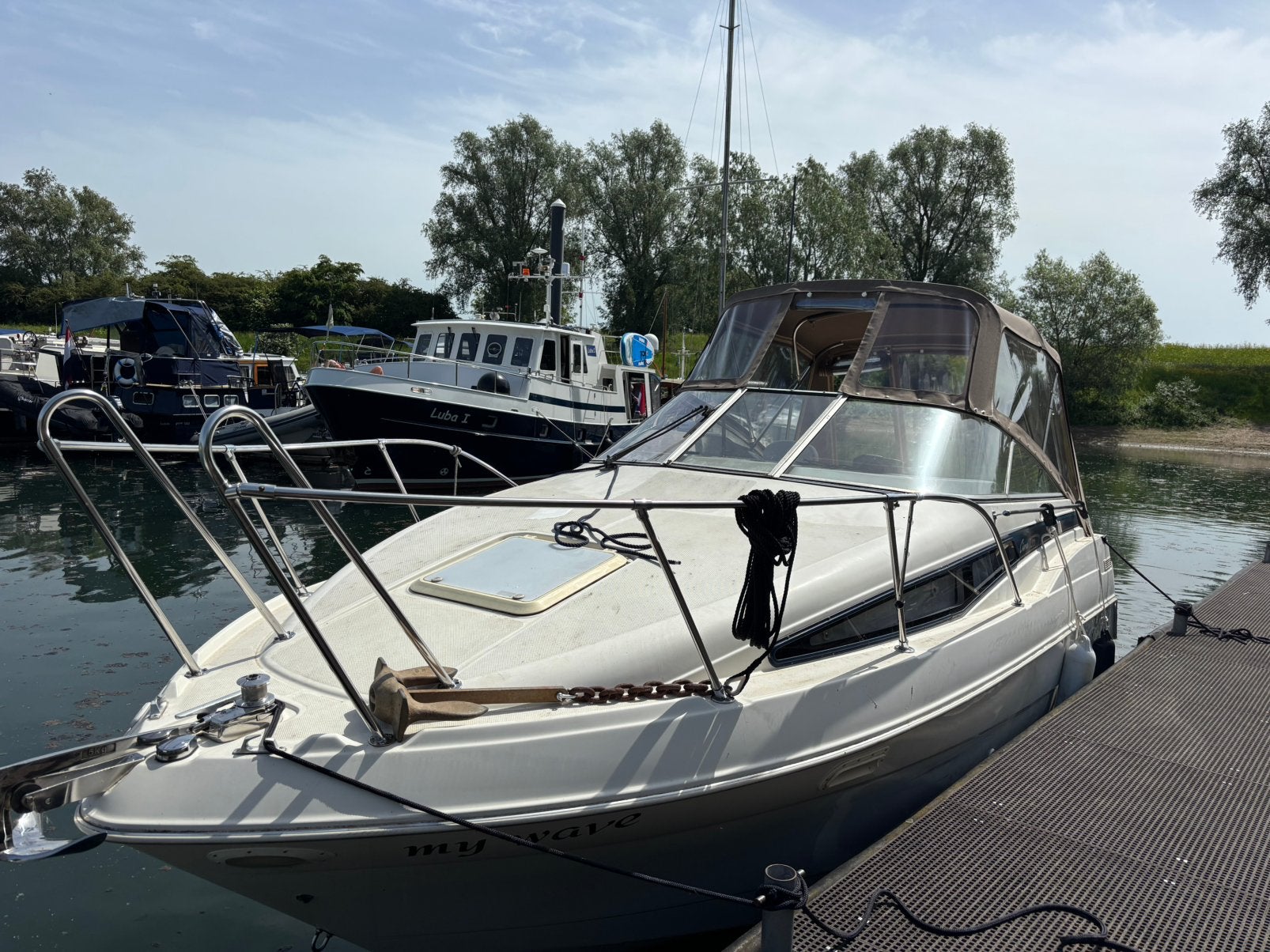 Bayliner 2355 Diesel boegs,  kap en staartstuk nieuw, Diesel, Zo goed als nieuw, Polyester, Bayliner