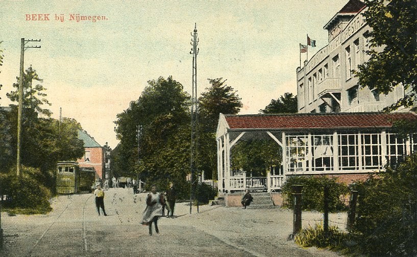 BEEK bij NIJMEGEN – Rijksstraatweg en stoomtram 1913 (DR099), Verzamelen, Verzenden, Voor 1920, Gelopen, Gelderland