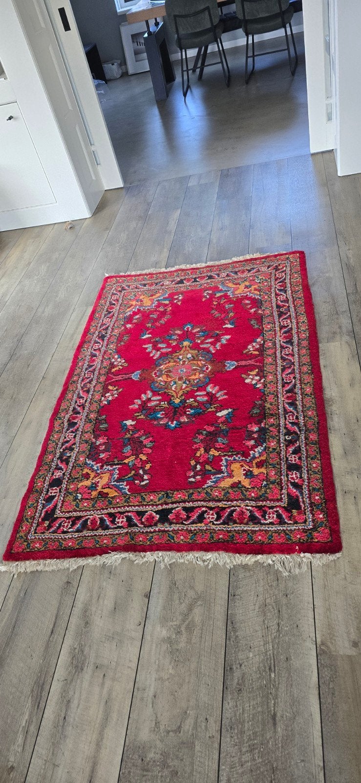 170cm x 112cm Rood Perzisch tapijt, 100 tot 150 cm, Perzisch, Oosters, Klassiek, Ophalen of Verzenden, 150 tot 200 cm