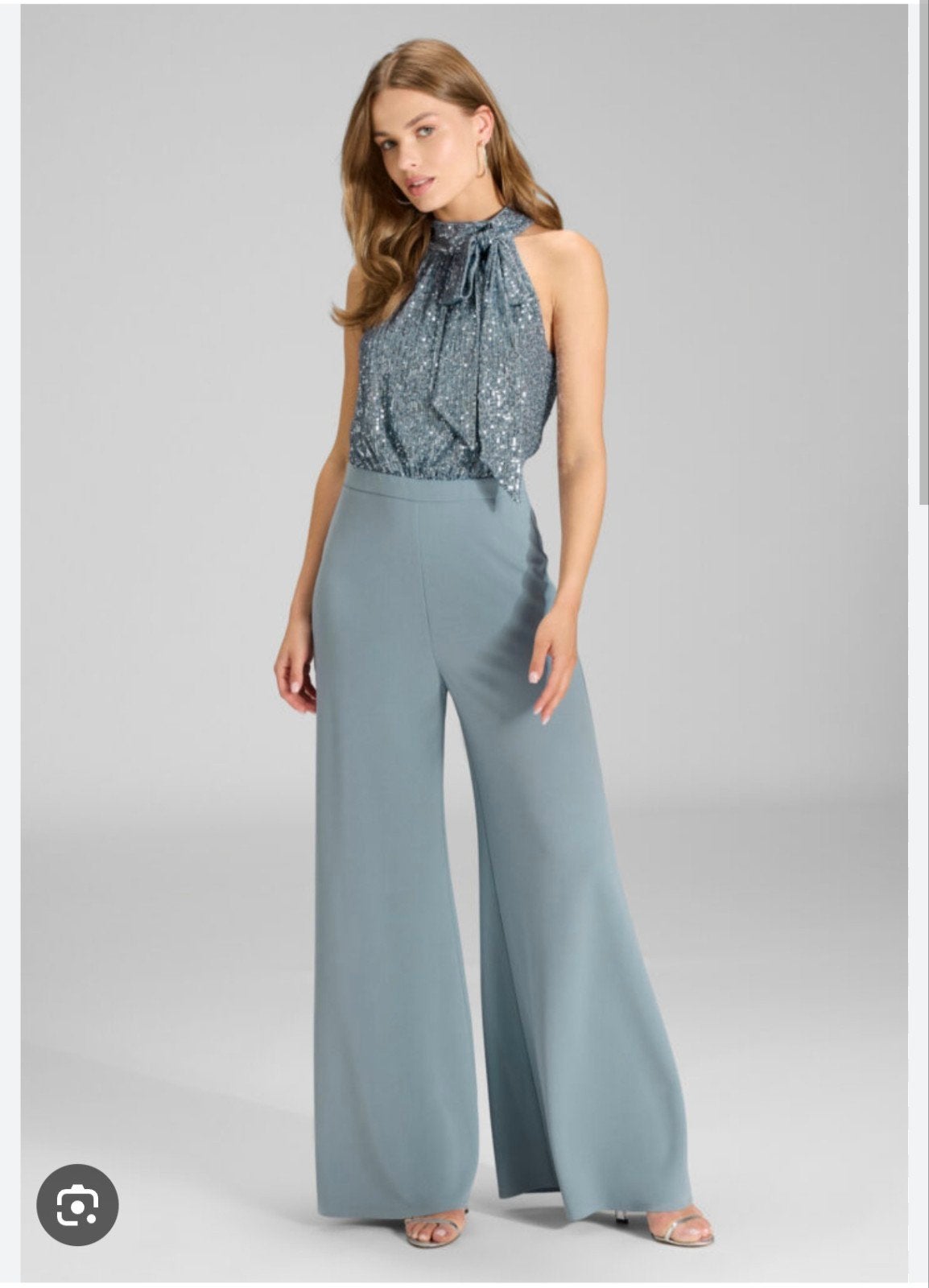 Super mooie outfit voor bijv bruiloft/moeder vd bruid, Kleding | Dames, Jumpsuits, Nieuw, Maat 42/44 (L), Blauw, Ophalen of Verzenden
