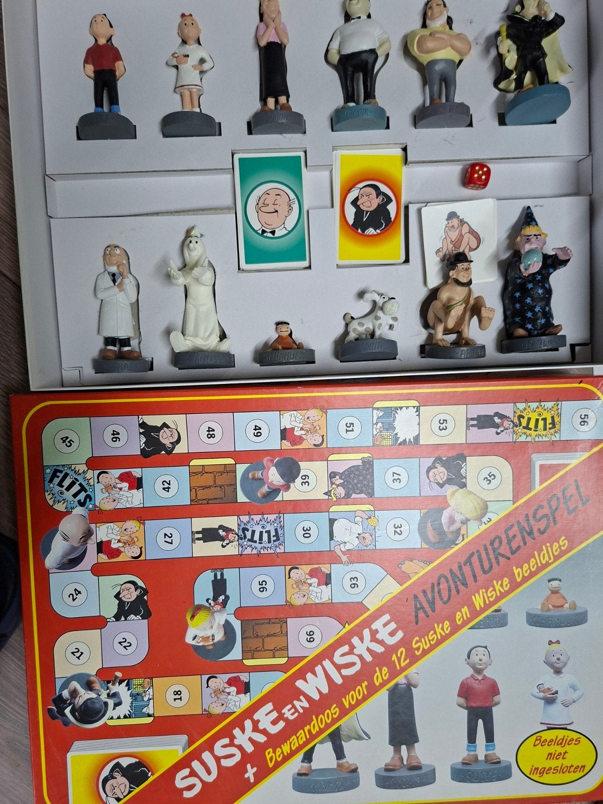 Suske en Wiske Avonturenspel met 12 beeldjes, Verzamelen, Stripfiguren, Ophalen of Verzenden, Gebruikt