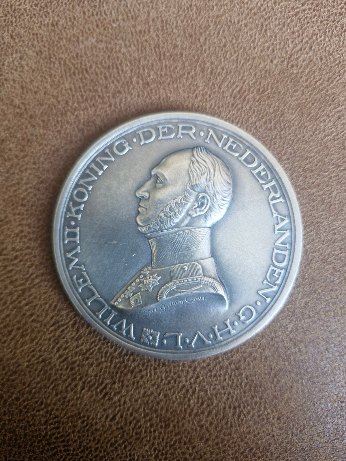 Zilveren Penning Slag bij Waterloo Willem II 1815, Postzegels en Munten, Ophalen of Verzenden, Koning Willem II
