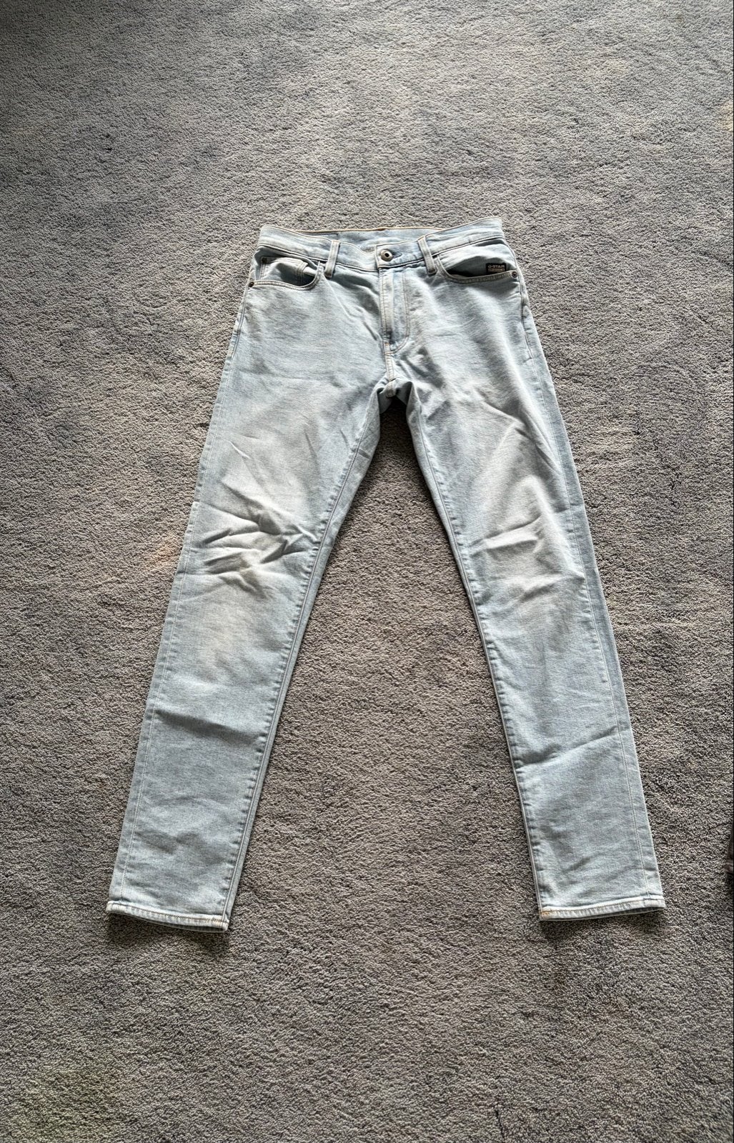 Heren G-Star RAW 3301 Slim Jeans - Lichtblauw (W29 L32), Ophalen of Verzenden, Zo goed als nieuw, Blauw, Overige jeansmaten