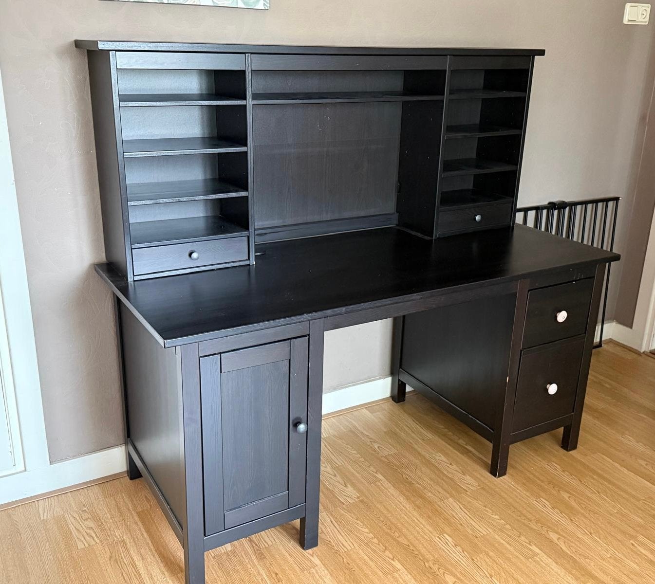 IKEA Hemnes bureau met opzetstuk, Ophalen, Gebruikt, IKEA, Bureau-kast combinatie