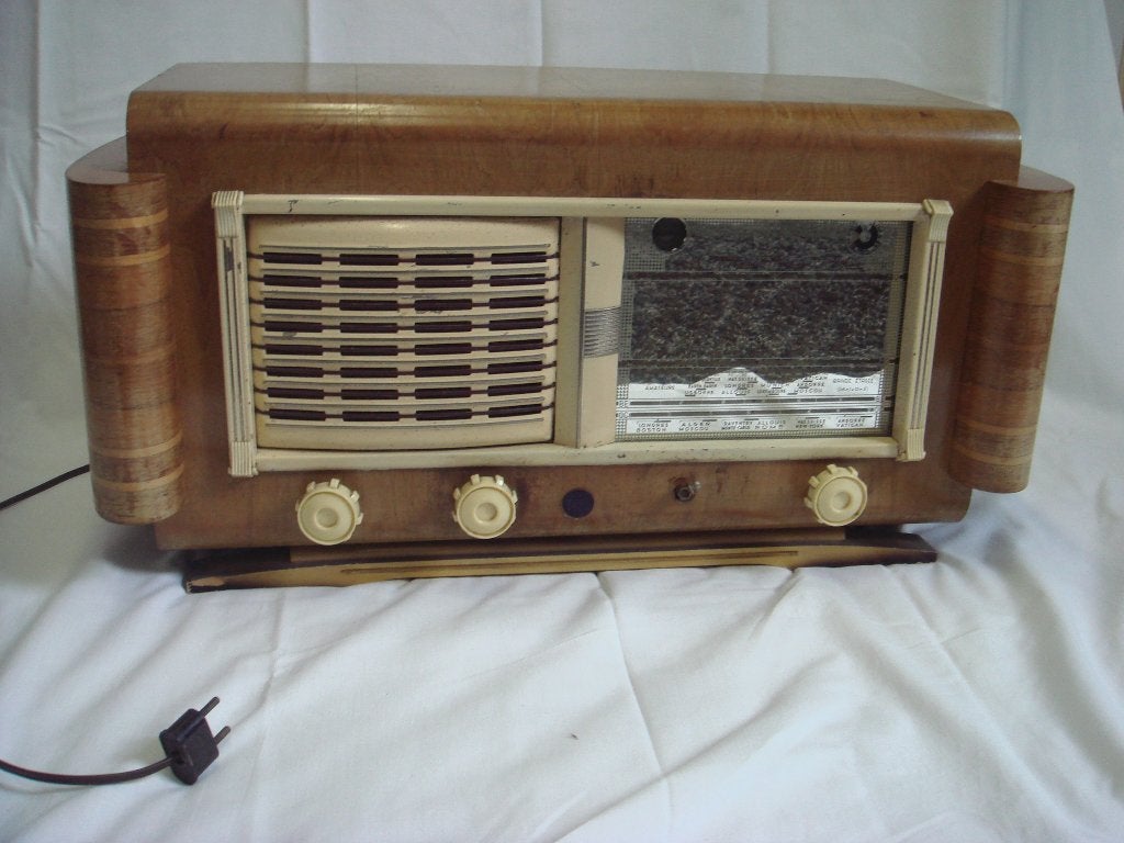 Vintage Houten Radio - Klassieke Buizenradio, Ophalen, Gebruikt, Radio
