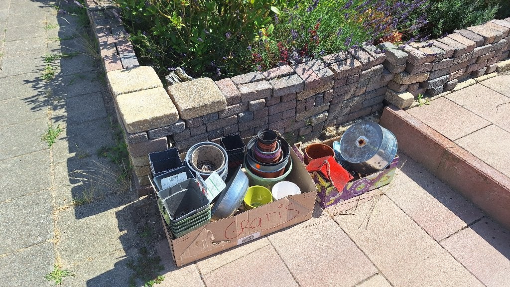 Tuinspullen, Tuin en Terras, Bloempotten, Ophalen, Gebruikt, Rond, Balkon